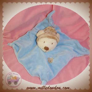 ORCHESTRA DOUDOU OURS ECRU PLAT BLEU NICOTOY SOS