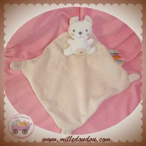 NICOTOY DOUDOU LAPIN BLANC CAPE ECRU BEIGE SOS