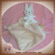 NICOTOY DOUDOU LAPIN BLANC CAPE ECRU BEIGE SOS