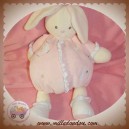 NOUNOURS DOUDOU LAPIN CORPS ROSE BLANC COEUR SOS