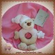 BOUT'CHOU MONOPRIX DOUDOU OURS MARRON HOCHET ROSE ETOILES SOS