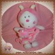 LUMINOU DOUDOU PAPILLON ROSE ROND JAUNE 22 CM BEBE PLAT SOS