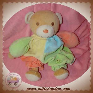 BESTEVER SOS DOUDOU OURS BEIGE HABIT JAUNE VERT