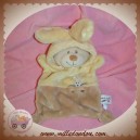 GRAIN DE BLE DOUDOU OURS DEGUISE EN LAPIN JAUNE BEIGE SOS