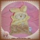 GRAIN DE BLE DOUDOU OURS DEGUISE EN LAPIN JAUNE BEIGE SOS