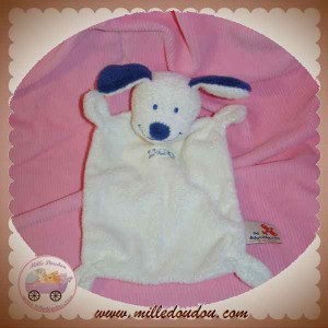 NICOTOY SOS DOUDOU CHIEN PLAT ECRU BLEU MARINE NICOTOY SOS DOUDOU CHIEN PLAT ECRU BLEU MARINE