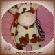 TCF SOS DOUDOU VACHE GIRAFE ECRU TACHETE MARRON TOUT COMPTE FAIT