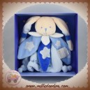 DOUDOU ET COMPAGNIE SOS LAPIN ECRU FLUORESCENT PLAT BLEU ETOILE HIBOU