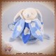 DOUDOU ET COMPAGNIE SOS LAPIN ECRU FLUORESCENT PLAT BLEU ETOILE HIBOU