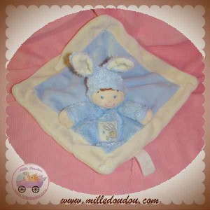 NICOTOY SOS DOUDOU GARCON DEGUISE LAPIN PLAT BLEU ECRU