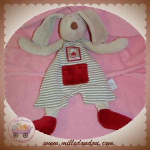 MOULIN ROTY DOUDOU LAPIN BEIGE PLAT RAYE LINVOSGES ROUGE SOS