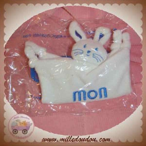 DODIE SOS DOUDOU LAPIN PLAT BLANC BLEU