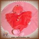 NICOTOY DOUDOU OISEAU PLAT ROSE FUSHIA COEUR PAPILLON