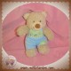 TEX DOUDOU OURS BEIGE SALOPETTE VERT BLEU TRACTEUR SOS