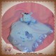 CARTER'S DOUDOU ZEBRE PLAT BLEU SATIN HOCHET SOS