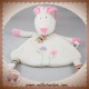 CP INTERNATIONAL SOS DOUDOU LAPIN PLAT BLANC FLEURS