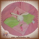 SIPLEC SOS DOUDOU LAPIN ECRU PLAT ROSE VERT CAROTTE