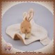 DOUDOU ET COMPAGNIE SOS LAPIN MARRON PLAT BLANC BIO NATALYS