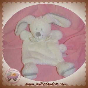 NICOTOY SOS DOUDOU LAPIN BLANC PLAT ECHARPE