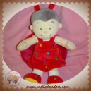 NICOTOY DOUDOU POUPEE FILLE COCCINELLE ROUGE POIS SOS