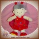 NICOTOY DOUDOU POUPEE FILLE COCCINELLE ROUGE POIS SOS