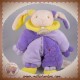 BABYNAT BABY NAT DOUDOU LAPIN QUASI PLAT JAUNE VIOLET