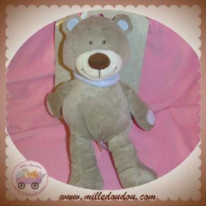 BENGY DOUDOU OURS GRIS TAUPE ROBIN SOS