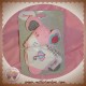 BENGY DOUDOU SOURIS MILA MOUSE PLAT ROSE PARAPLUIE DENTITION SOS