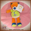 NICOTOY DOUDOU RENARD OURS ORANGE PULL VERT SOS