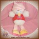 NICOTOY DOUDOU CANARD POUSSIN ROSE ROUGE FLEUR SOS