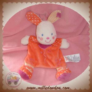 KIABI SOS DOUDOU LAPIN PLAT ROSE FONCE COEUR VIOLET