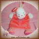 KIABI SOS DOUDOU LAPIN PLAT ROSE FONCE COEUR VIOLET