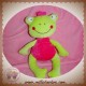 NICOTOY DOUDOU GRENOUILLE ROSE VERT SOS