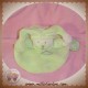 DOUDOU ET COMPAGNIE OURS VERT PISTACHE PLAT ROND MACARON SOS