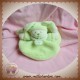 DOUDOU ET COMPAGNIE OURS VERT PISTACHE PLAT ROND MACARON SOS