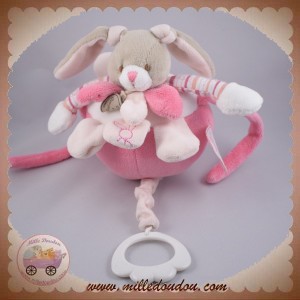 DOUDOU ET COMPAGNIE SOS LAPIN CELESTINE MUSICAL ROSE