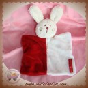 SUCRE D'ORGE DOUDOU LAPIN BOUCLETTE PLAT BLANC ROUGE SOS