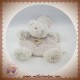 BABYNAT DOUDOU OURS GRIS PLAT POIL CROIX SOS