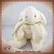 DOUDOU ET COMPAGNIE LAPIN BONBON ALLONGE BLANC TAUPE GM SOS