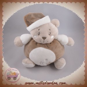 KIMBALOO SOS DOUDOU OURS BOULE GRIS TAUPE MARRON BONNET ETOILE