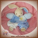 BESTEVER SOS DOUDOU LAPIN HABIT BLEU BLANC PAPILLON FLEUR