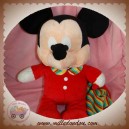 DISNEY NICOTOY DOUDOU MICKEY SOURIS NOIR ROUGE MOUCHOIR SOS