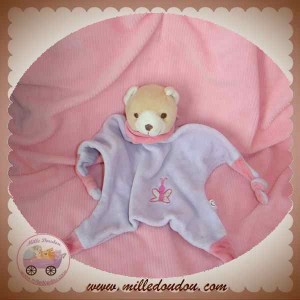 MAXITA SOS DOUDOU OURS BEIGE PLAT ROSE VIOLET PAPILLON