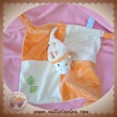 GIPSY DOUDOU VACHE PLATE ECRU ORANGE FEUILLE SOS