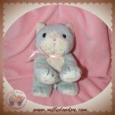 H&M H & M SOS DOUDOU CHAT GRIS ECRU NOEUD ROSE