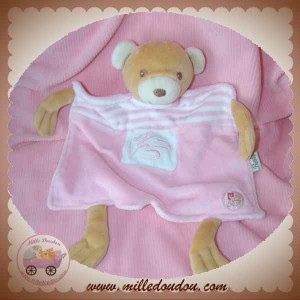 BESTEVER DOUDOU OURS BEIGE PLAT ROSE SOS