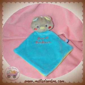 SUCRE D'ORGE DOUDOU OURS GRIS PLAT LOSANGE BLEU SOS