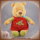 DISNEY DOUDOU OURS WINNIE SALOPETTE ROUGE 23 CM SOS