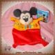 DISNEY NICOTOY DOUDOU MICKEY SOURIS PLAT ROUGE ORANGE SOS