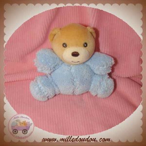 KALOO SOS DOUDOU OURS BEIGE CORPS PLUME BLEU